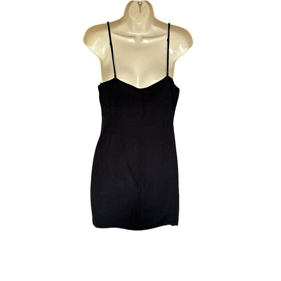Reformation Marlowe Size Medium Black Mini Dress With Slit $198 - Picture 4 of 11